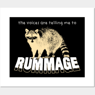 Rummage Raccoon Posters and Art